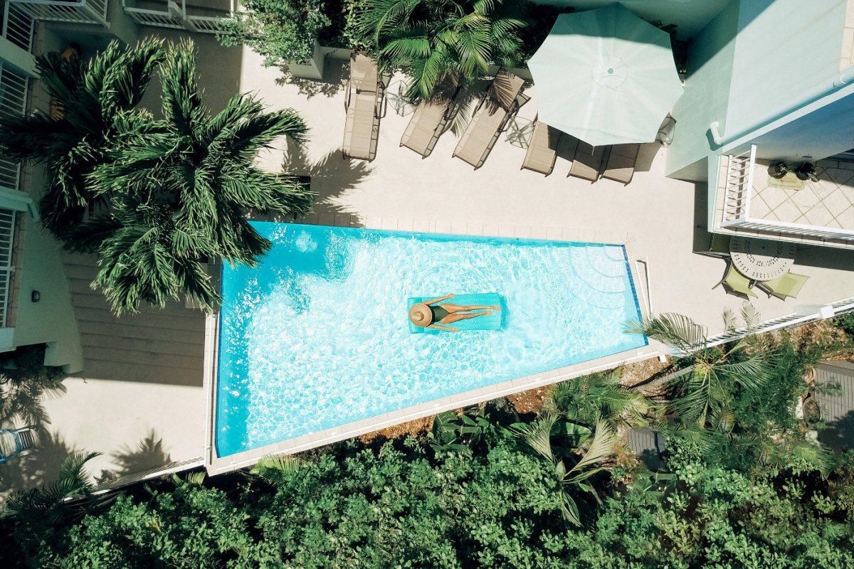 Aerial pool view